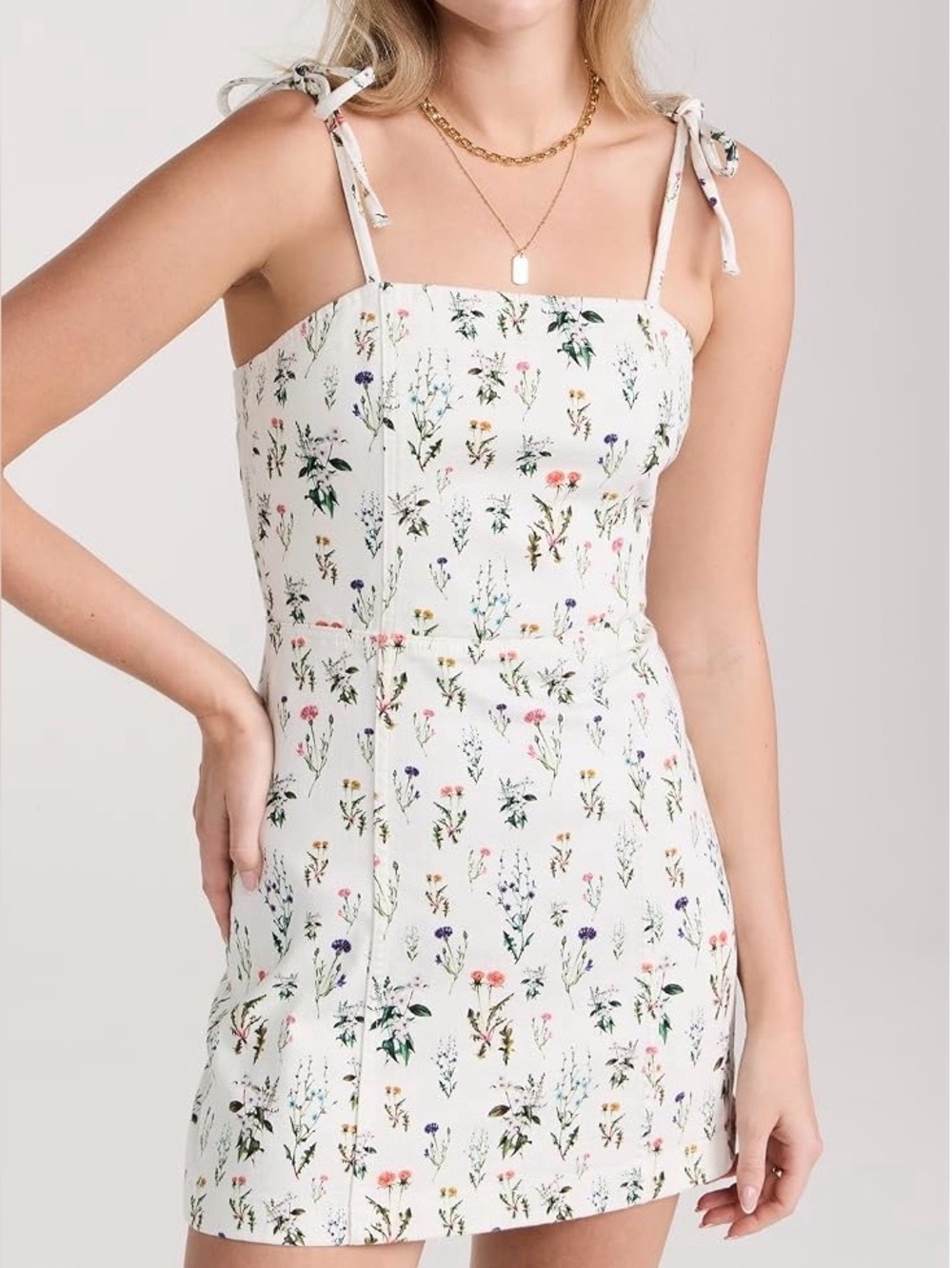 Alice + Olivia: Jensen Floral Denim Mini Dress